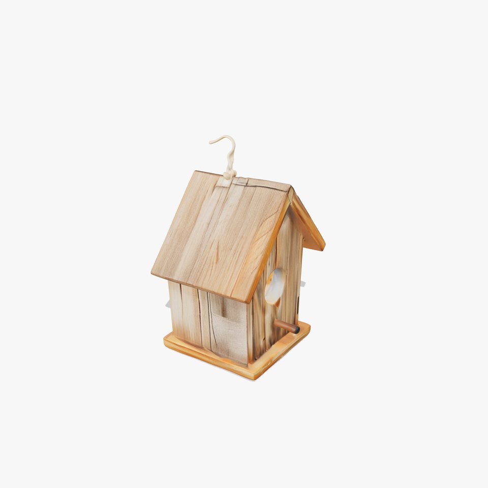 Wooden Birdhouse Model Pack with Realistic PBR Textures